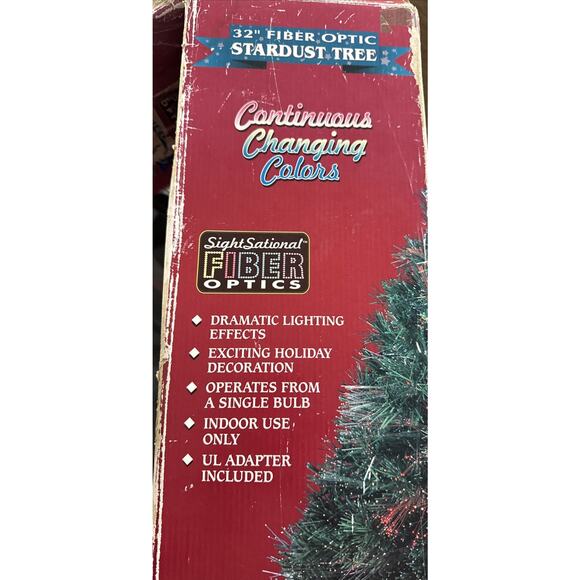 Bradford Sight Sational 32" Fiber Optic Tree Color Changing Vintage 90s - Picture 7 of 10